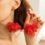 Create a unique look with flower earrings