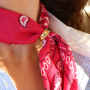 Create colourful necklaces and bracelets with bandana ribbon