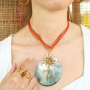 Get creative with large shell pendants and beads