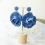 Inspiration time with raffia and denim earrings
