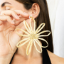 Inspiration time with raffia and denim earrings