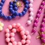 Create a trendy jewellery collection with round acrylic beads