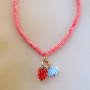 Make colourful necklaces with glass charms