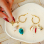 Inspiration with brass charms and summer details