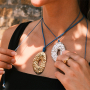 Inspiration with leather cord & statement charms
