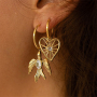 Minimalist jewellery with stainless steel rhinestone charms