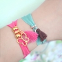 Trendy bracelets made of Ibiza ribbon