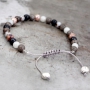 Super trendy bracelets in Shamballa Style with knotted wax cord!