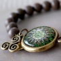 Trendy boho jewellery made with basic mandala cabochons and DQ metal findings