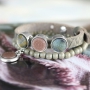 Trendy bracelets + Polaris Elements necklace with mandala cabochon!