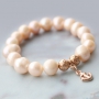 Classy earrings & bracelets made of freshwater pearls