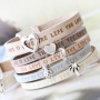 Cool & classy bracelets with flat DQ leather and DQ metal findings for a sophisticated look