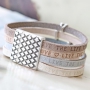 Cool & classy bracelets with flat DQ leather and DQ metal findings for a sophisticated look
