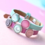 Fun Cuoio bracelets for the little ones with bright Polaris Elements cabochons