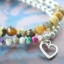Make ultimate eyecatchers with semi-precious agate beads and hematite beads with metal coating