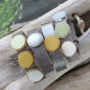 Get inspired by these pretty Cuoio bracelets with Polaris Elements cabochons and DQ metal sliders