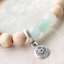 Pretty jewellery of natural stone beads in combination with wood, faceted beads and ImpressArt