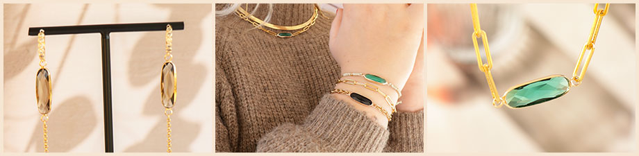 Crystal glass connectors