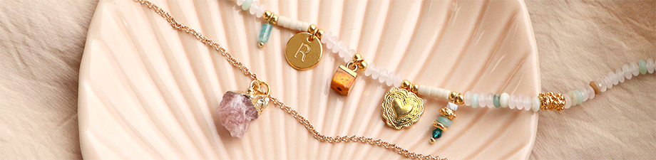 Natural stone charms and connectors