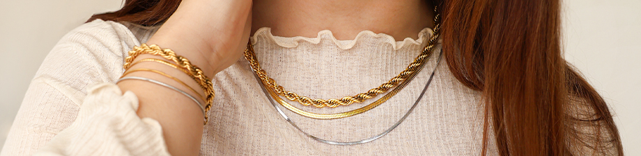 Beautiful stainless steel necklaces and bracelets