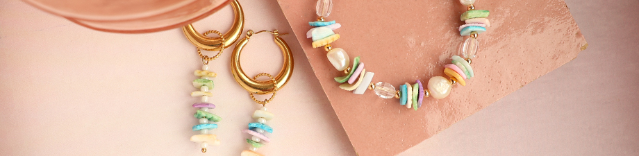 Brand new colourful shell beads for summer