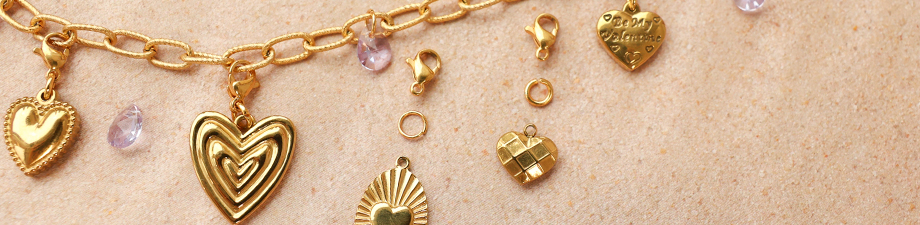 Must-have collection of stainless steel heart charms