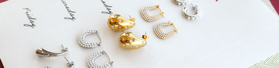 New beautiful collection of stainless steel earrings