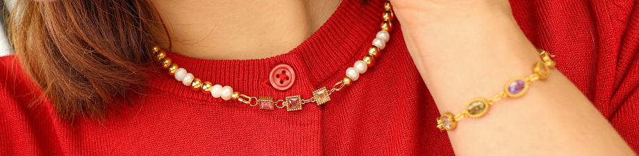 Wow! Stainless steel charms and connectors with zirconia