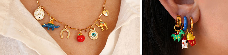 New series of metal charms with enamel New series of metal charms with enamel