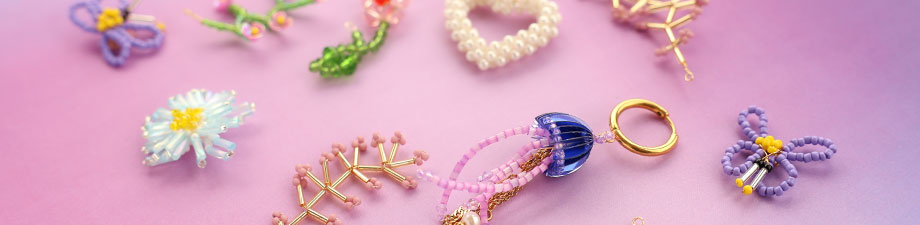 New series of crocheted glass beads New series of crocheted glass beads