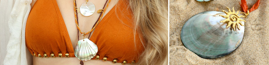 New collection of large shell pendants and beads New collection of large shell pendants and beads