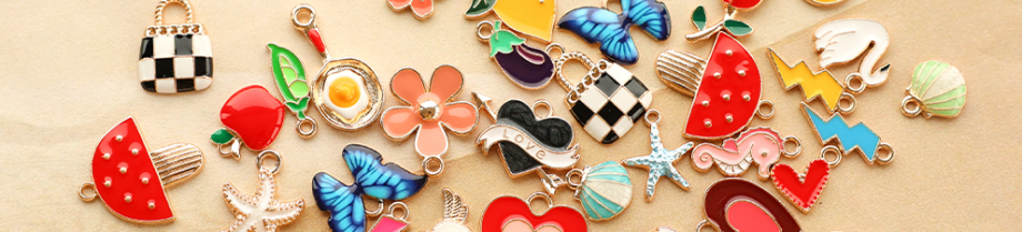 Funky metal beads and charms Funky metal beads and charms