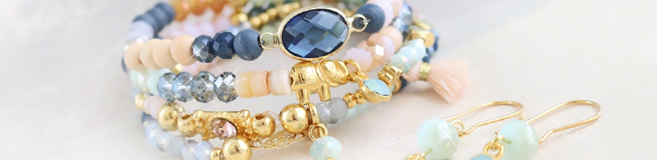 Various top faceted beads