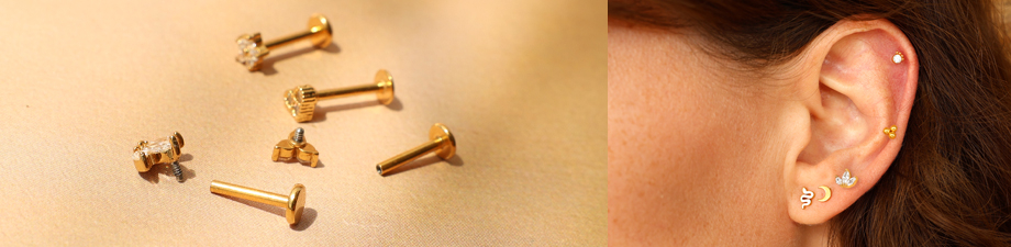 Stainless steel ear piercings Stainless steel ear piercings