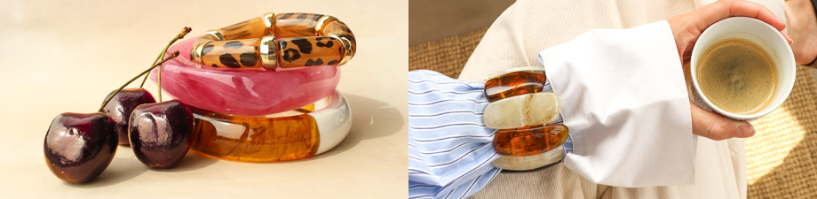 Stunning collection of resin and metal bracelets Stunning collection of resin and metal bracelets