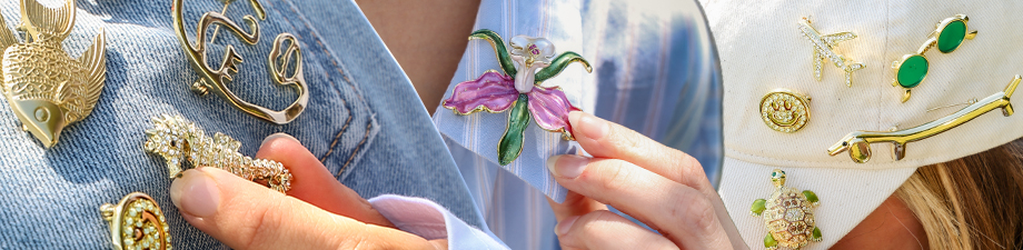 Trendy rhinestone brooches with sealife designs