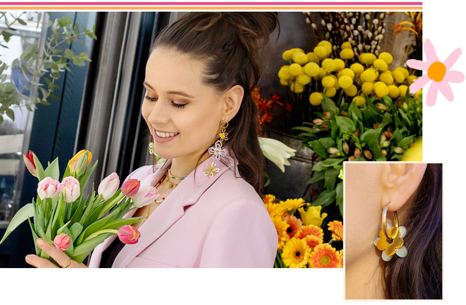 flower beads and charms